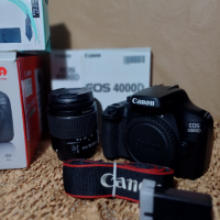 Canon EOS 4000D+Canon EF-S 18-55mm f/3.5-5.6 IS II , снимка 1 - Фотоапарати - 44959894