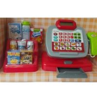 Детски касов апарат с продукти, снимка 1 - Музикални играчки - 45746190