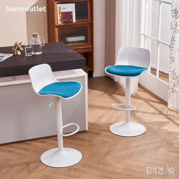 Комплект бар столове - EUYY102-KS-1909WH-TL - 2бр, снимка 1