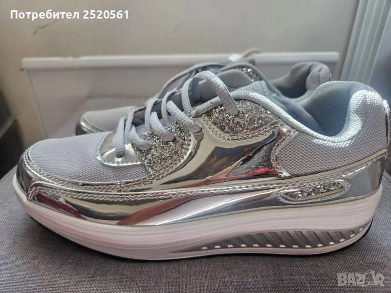 сребристи кецове - 40 размер, снимка 1