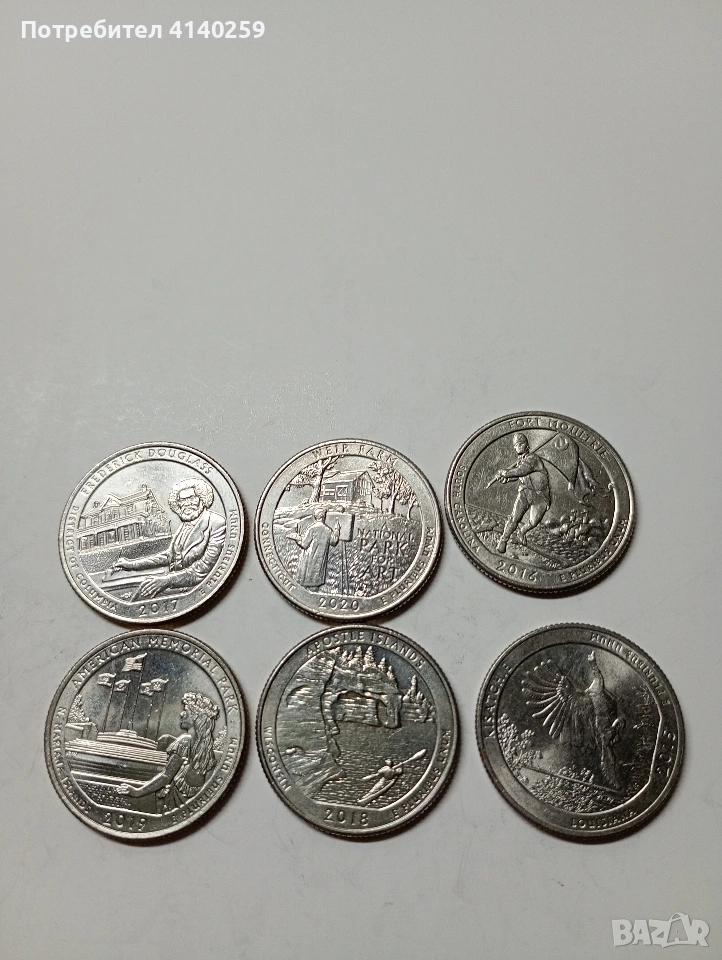 САЩ МОНЕТИ 1/4 КУОРТЪР ДОЛАР 2018 2020 2019 Г , снимка 1
