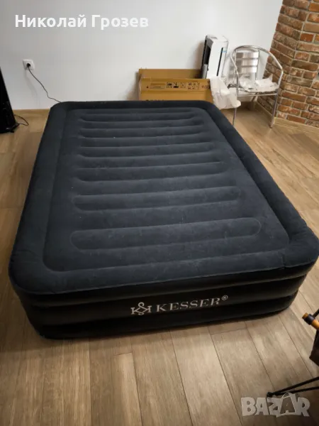 Надуваем двоен матрак KESSER® Airbed с вградена електрическа помпа , снимка 1