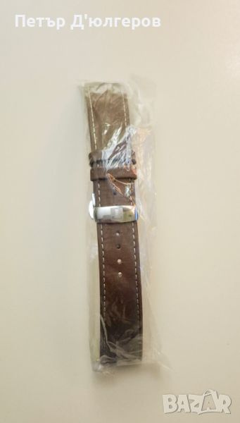 Оригинална кожена каишка за часовник TISSOT 21mm - кафява, снимка 1