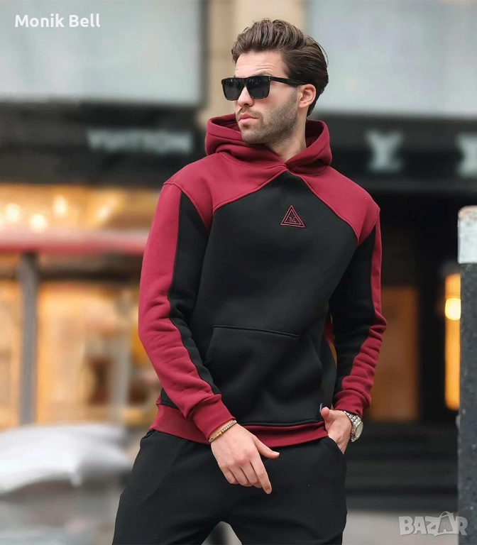 Мъжки суитшърт - Black and Red, снимка 1