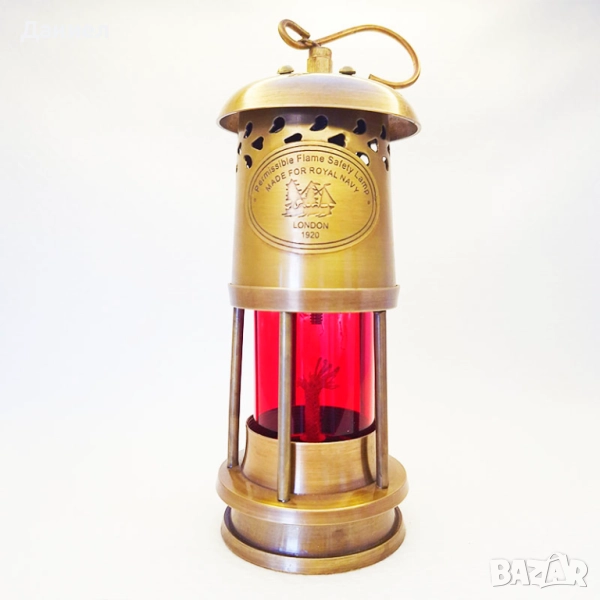 Бронзова газова лампа с ретро дизайн, снимка 1