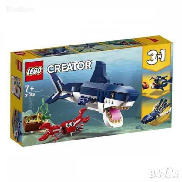 Конструктор LEGO® Creator 3 в 1 - 31088 - Създания от морските дълбини / 230 части, снимка 1