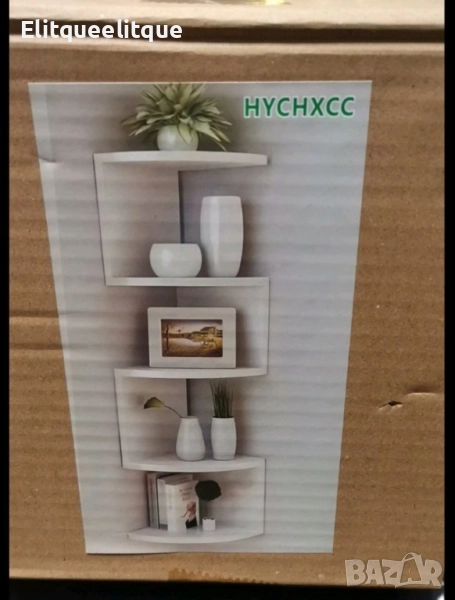 Ъглова етажерка за съхранение с 5 рафта, снимка 1
