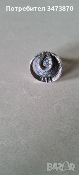 Сребърен пръстен с керамика , снимка 1