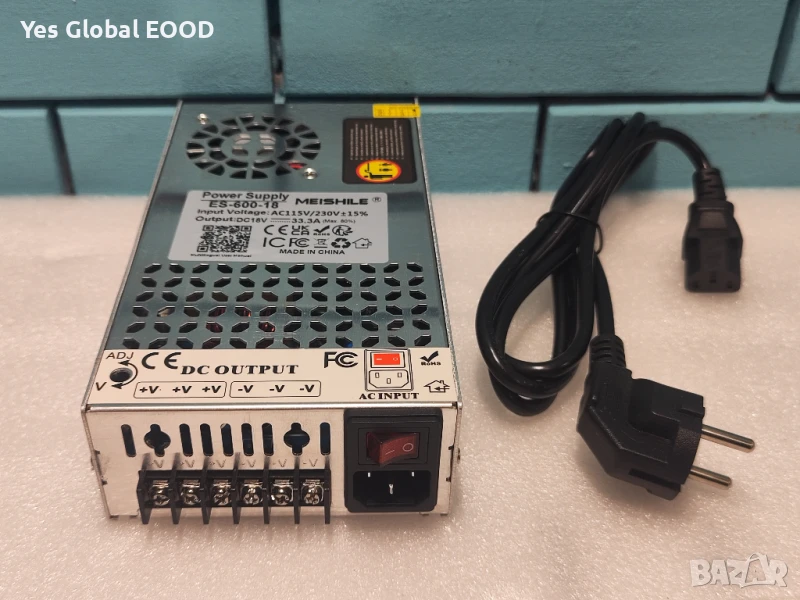MEISHILE 18V 33.3A 600W Захранване Трансформатор AC 230V към DC 18V, снимка 1