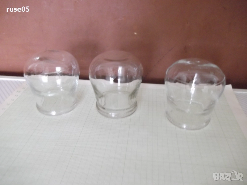 Лот от 3 бр. стъклени вендузи, снимка 1