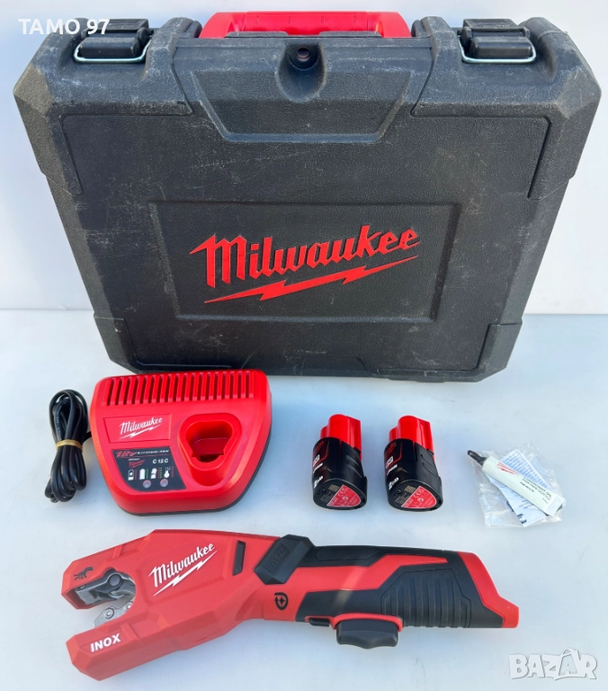 Milwaukee M12 PCSS - Акумулаторен тръборез 2x12V 2.0Ah неразличим от нов!, снимка 1