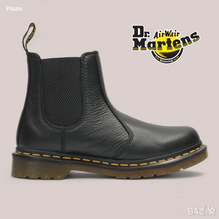 Нови дамски боти Dr. Martens естествена кожа, снимка 1