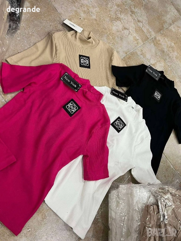 Дамска блуза Laowe рипс материя, снимка 1