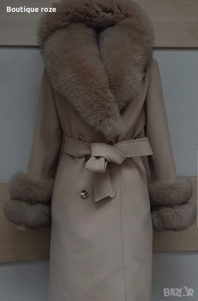 дамско палто с ест.косъм , снимка 1
