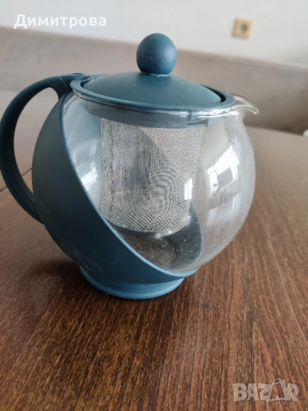 Стъклена кана с инфузер , снимка 1