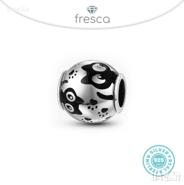 Промо -30%! Талисман Fresca по модел тип Pandora Пандора сребро 925 Black Kittens. Колекция Amélie, снимка 1