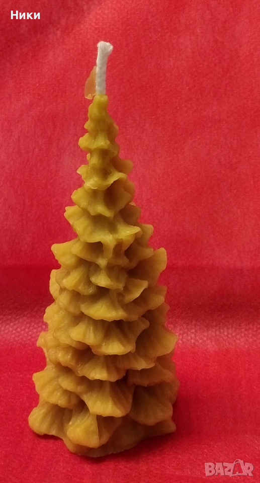 Восъчна свещ "Коледна елха", снимка 1