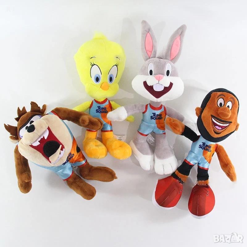 Space Jam a New Legacy Squad Looney Tunes LeBron Бъгс Бъни плюшени 30см, снимка 1