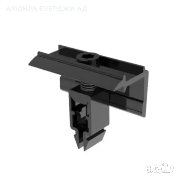 AR2 Крайна скоба за соларен панел 03 CLICK, (30mm,35mm,40mm. Черен+Пружина), L=60mm, снимка 1