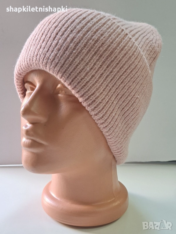 338 Дамска плетена шапка,ангора-бутикова, снимка 1