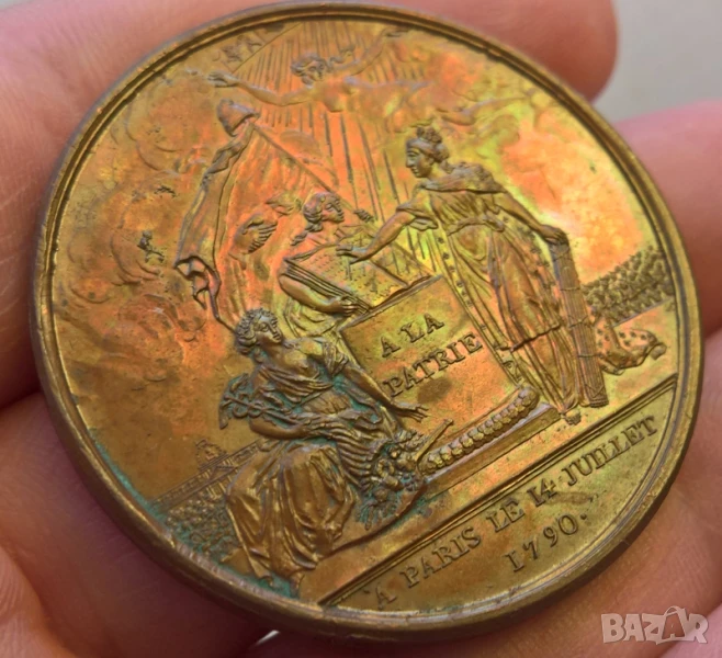 Рядък 230 годишен френски плакет, снимка 1