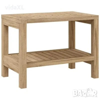 vidaXL Помощна маса за баня 60x30x45 см тиково дърво масив（SKU:340746）, снимка 1