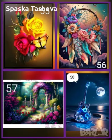 Диамантени комплекти за цялостно лепене , снимка 13 - Гоблени - 50425049