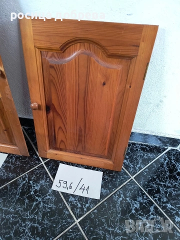 Две вратички от естествено дърво (чам), размер на белите листчета , снимка 3 - Шкафове - 54211957