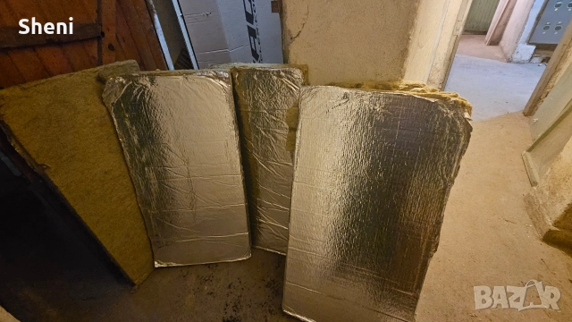 Каменна вата на плочи 5 бр с алуминиево фолио 4 х 50 х 100 см, снимка 2 - Изолации - 52719498