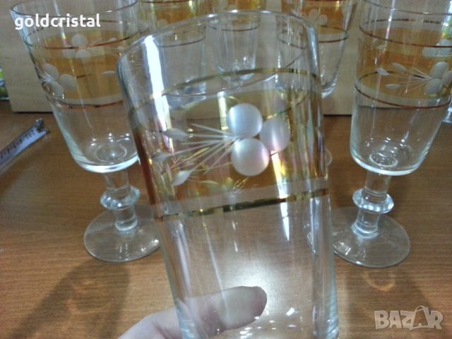 Ретро стъклени чаши , снимка 4 - Антикварни и старинни предмети - 45388047