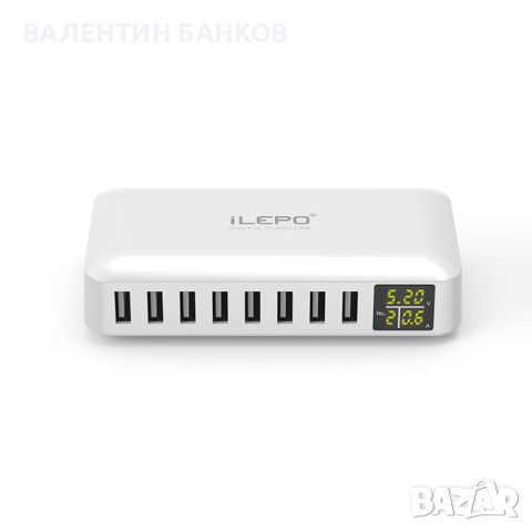 USB зарядна станция с 8 порта 60W, снимка 1 - Оригинални зарядни - 46539458