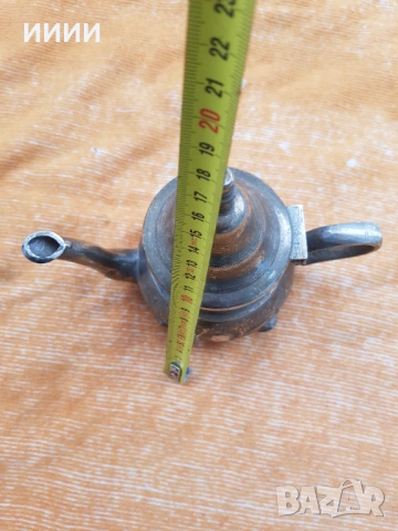 Посребрен чайник кана ибрик, снимка 6 - Антикварни и старинни предмети - 53204815