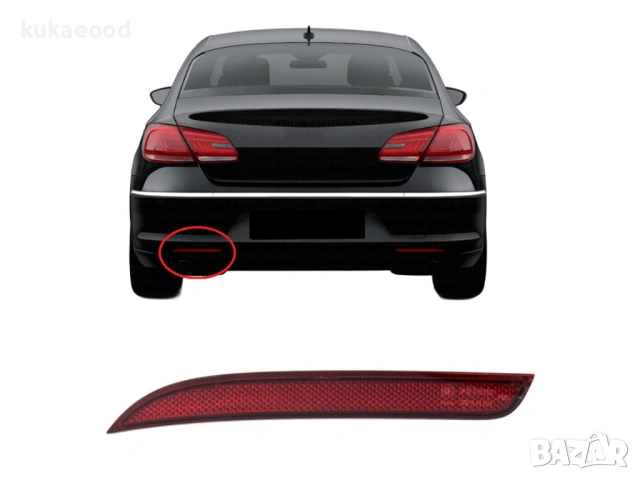 Рефлектор за задна броня на VW CC, снимка 3 - Части - 54106041