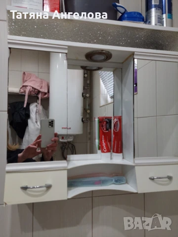 Здрави и запазени душ кабина 90/90 см 6 мм стъкло и корито, умивалник с ботуш, снимка 5 - Други - 50536884