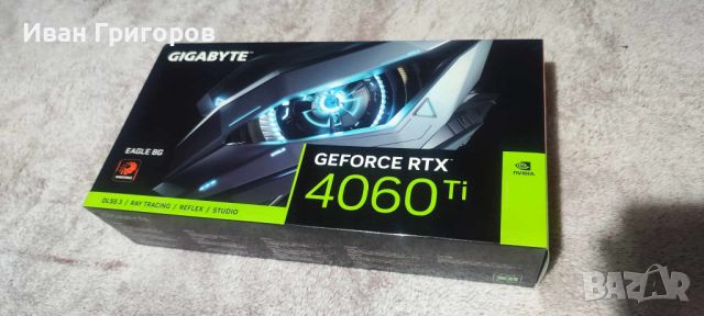 Видеокарта Gigabyte GeForce RTX 4060Ti EAGLE 8GB, снимка 1 - Видеокарти - 45345391