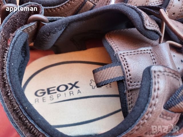 Италиански сандали обувки Geox Strada Logo Sandals Brown Black, снимка 7 - Мъжки сандали - 46736134