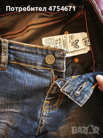 Оригинални колекционерски и vintage дамски дънки Dolce&Gabbana , снимка 4 - Дънки - 54175168