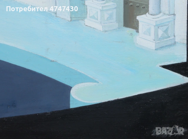 Иван Савов темперни бои сценография " Севилският бръснар ", снимка 7 - Картини - 53635308