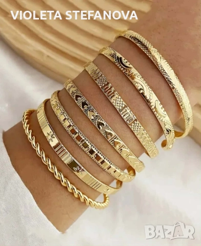 Дамски позлатени бижута от медицинска неръждаема стомана , снимка 13 - Колиета, медальони, синджири - 52805116