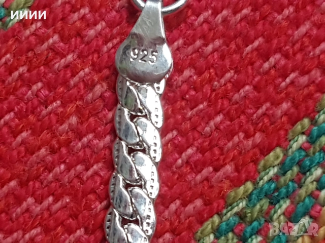 Сребърен ланец, снимка 2 - Колиета, медальони, синджири - 52559917