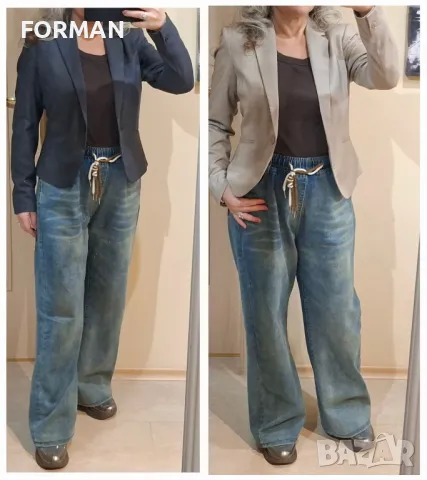 СТИЛНИ и ЕЛЕГАНТНИ сака в цвят графит и в бежово, снимка 1