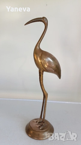 Vintage бронзова статуетка на жерав