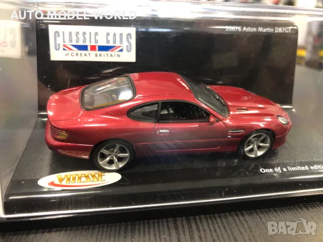 Оригинален Колекционерски модел количкa ASTON MARTIN DB7 GT 1:43, снимка 7 - Колекции - 47013873