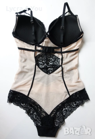 Secret Possessions EU 75C (B) луксозно телесно боди с черна дантела, снимка 5 - Бельо - 54140195