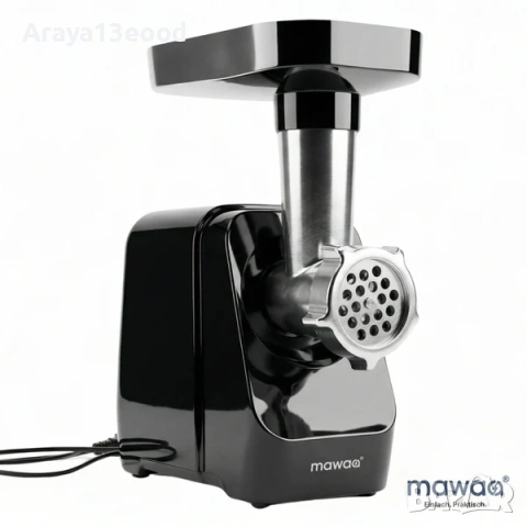 Електрическа месомелачка mawaa® с Reverse функция и приставка за наденици
