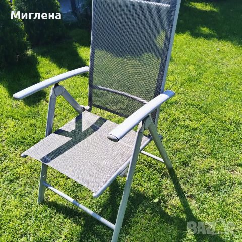 Сгъваем алуминиев стол шезлонг, снимка 3 - Къмпинг мебели - 45681235
