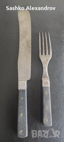 Рядка антикварна двойка (нож и вилица) L.F. STÅHLBERG & CO (Eskilstuna) – ок. 1910 г. , снимка 3 - Антикварни и старинни предмети - 54089765