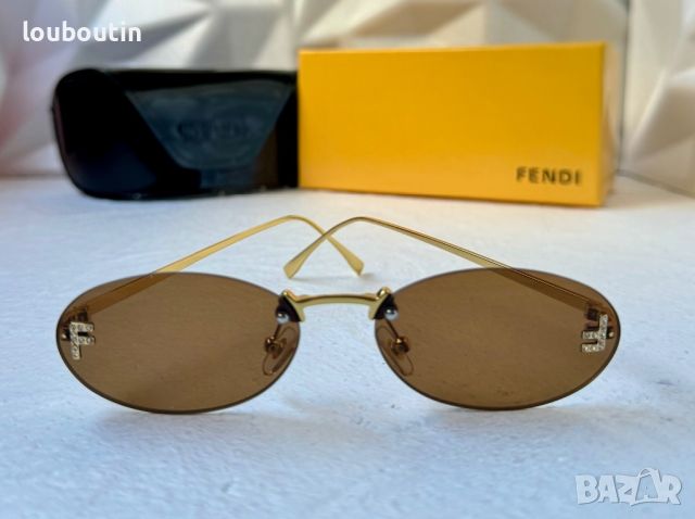 Fendi Дамски слънчеви очила елипса овални 4 цвята, снимка 2 - Слънчеви и диоптрични очила - 45248191