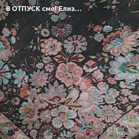 Паеро, туника, плажна риза от 100% коприна, флорална, снимка 3 - Ризи - 51488110