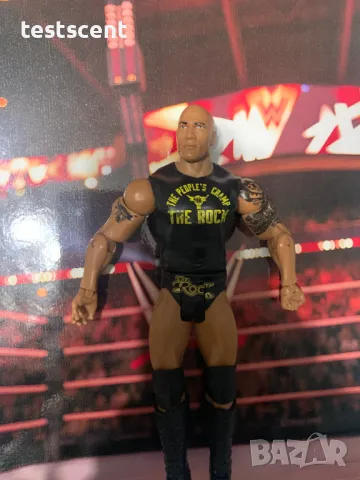 Екшън фигура WWE The Rock Скалата The Final Boss Basic mattel People's Champ figure играчка, снимка 7 - Колекции - 48386027